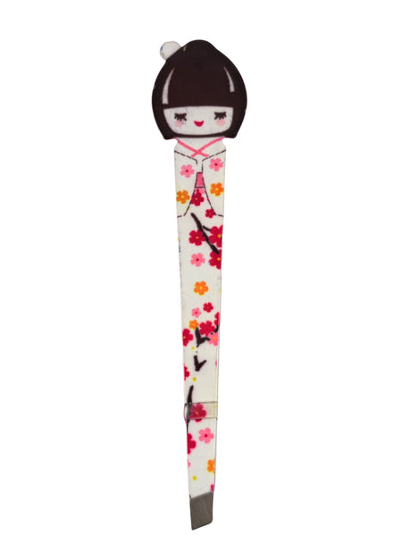 Japanese Geisha Kokeshi Doll Facial Hair Plucking Tweezer