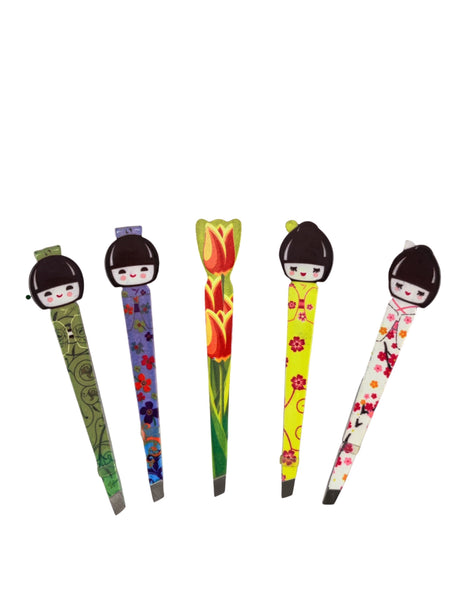Japanese Geisha Kokeshi Doll Facial Hair Plucking Tweezer