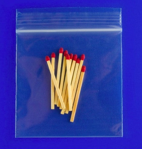 3 x 3 in. Clear Reclosable ZipLock Bags
