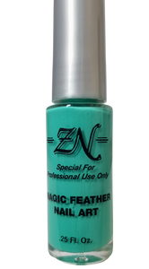 Magic Feather Nail Art - Teal - Tru-Form Nails & Cosmetics 
