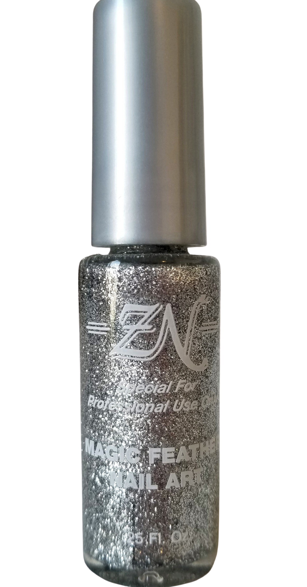 Magic Feather Nail Art - Silver Glitter - Tru-Form Nails & Cosmetics 