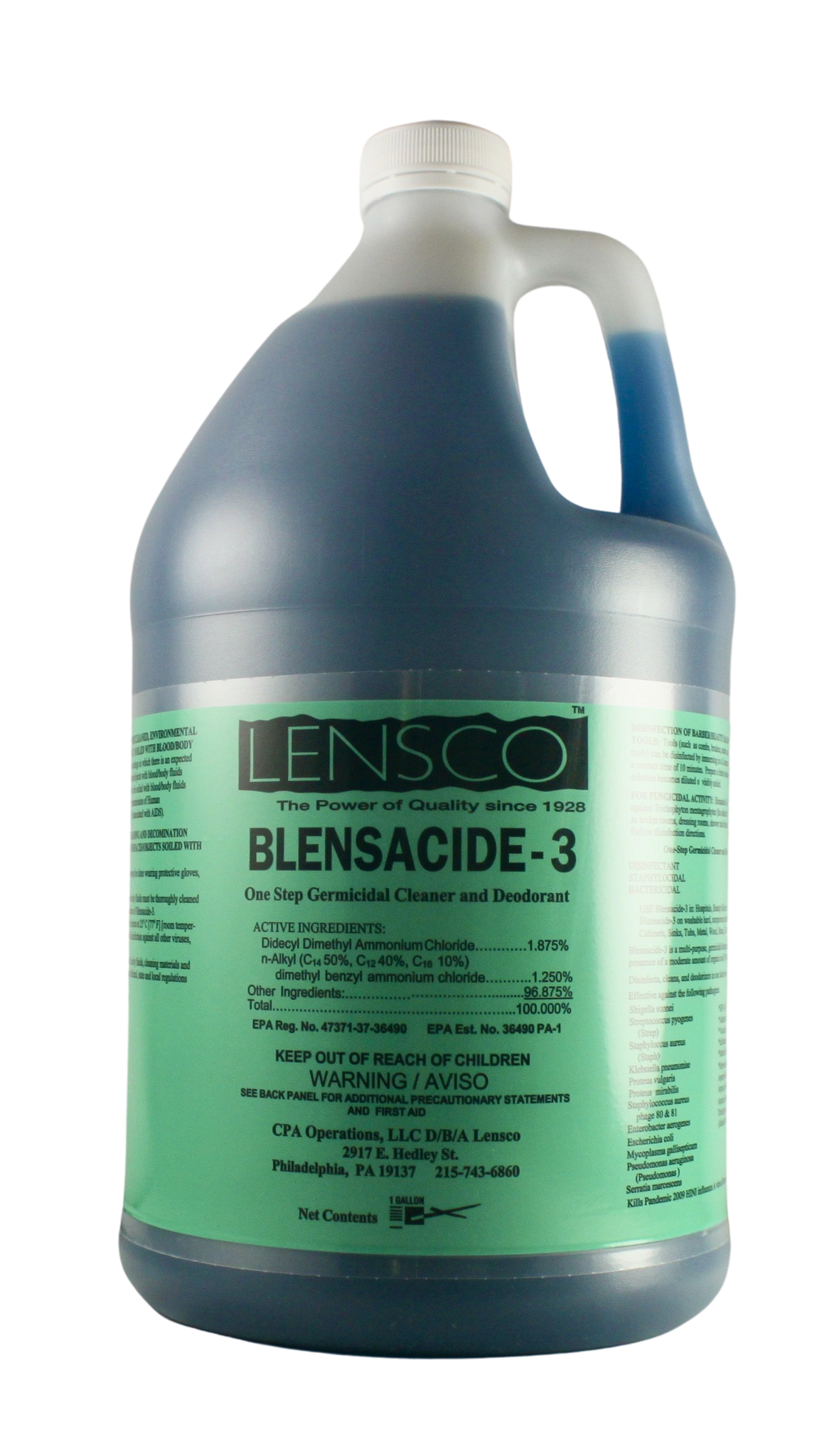 LENSCO - Blensacide- 3 Sanitizer Gallon