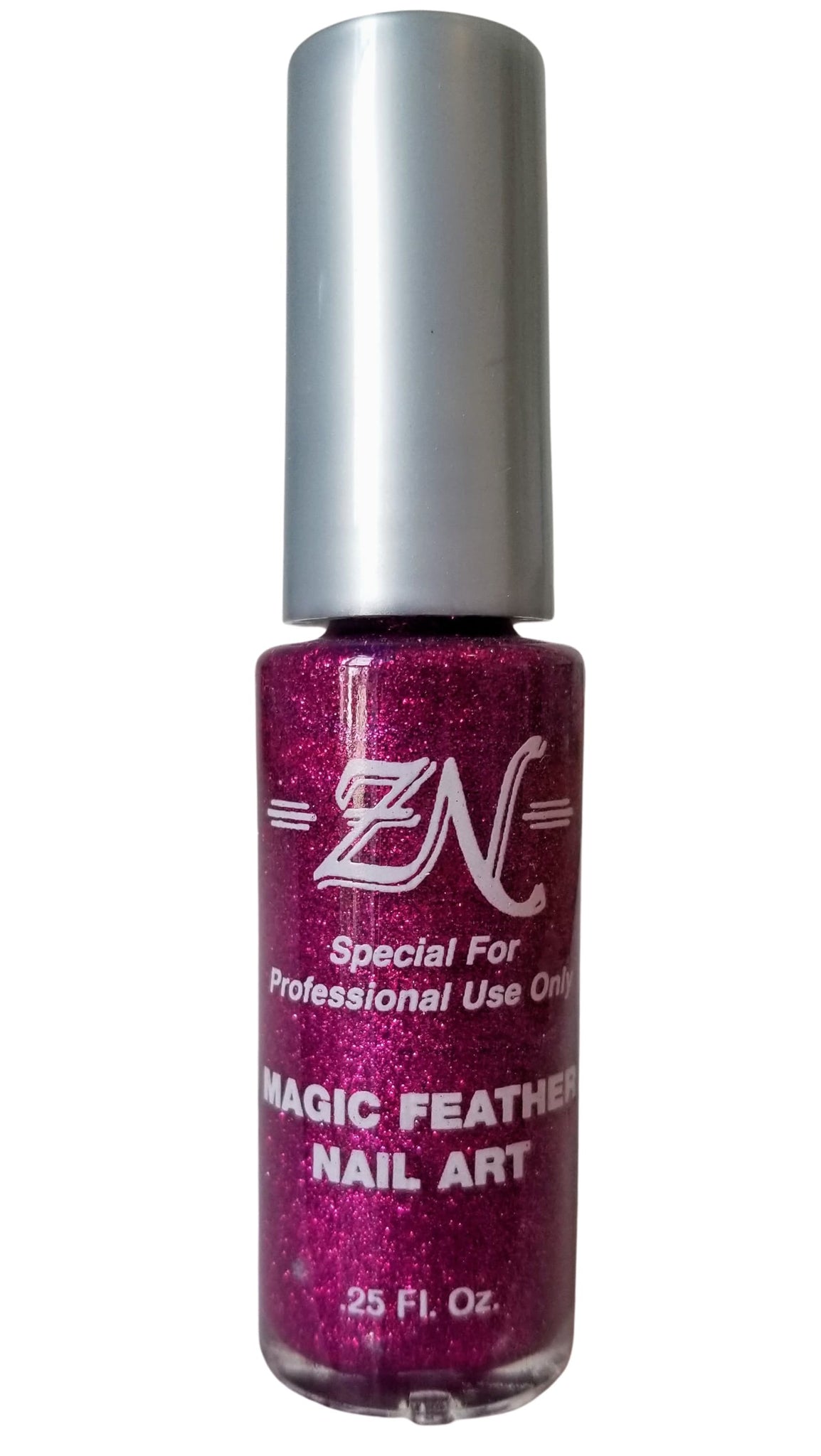 Magic Feather Nail Art - Fuchsia Glitter - Tru-Form Nails & Cosmetics 